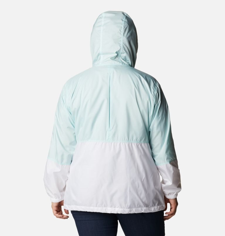 Columbia Flash Forward Windbreaker Jakke Dame Mint Hvite | Plus Size 41926W